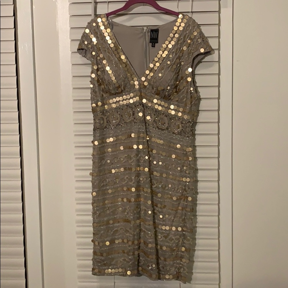 Sequined cocktail dress